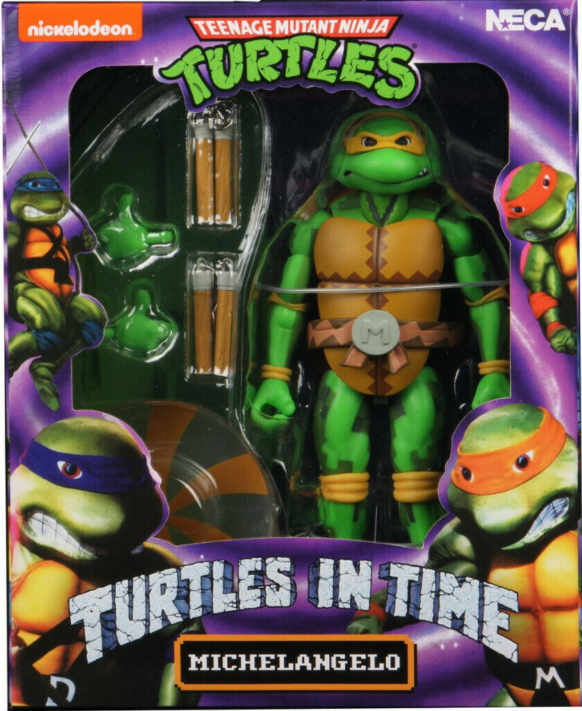 NECA Teenage Mutant Ninja Turtles: Turtles in Time - 7" Scale Action Figure - Michelangelo