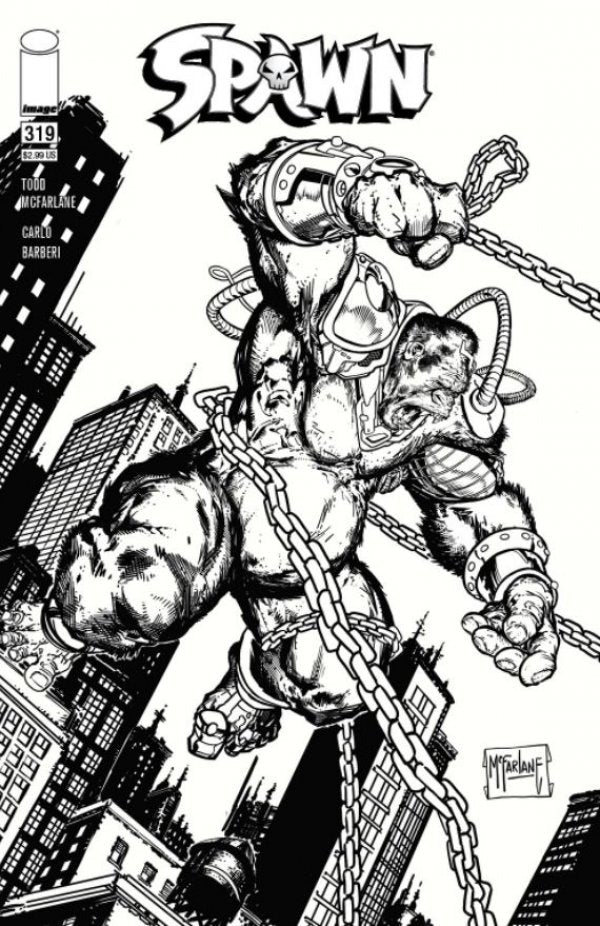 Spawn #319 Cover D 1:5 Todd McFarlane Black & White Variant