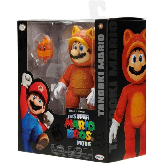 Super Mario Bros. The Movie Tanooki Mario 5-Inch Figure [with Super Leaf]