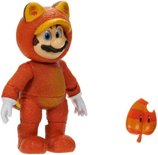 Super Mario Bros. The Movie Tanooki Mario 5-Inch Figure [with Super Leaf]