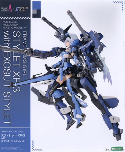 Frame Arms Girl Stylet XF-3 with Exosuit Stylet FG119 Plastic Model kit