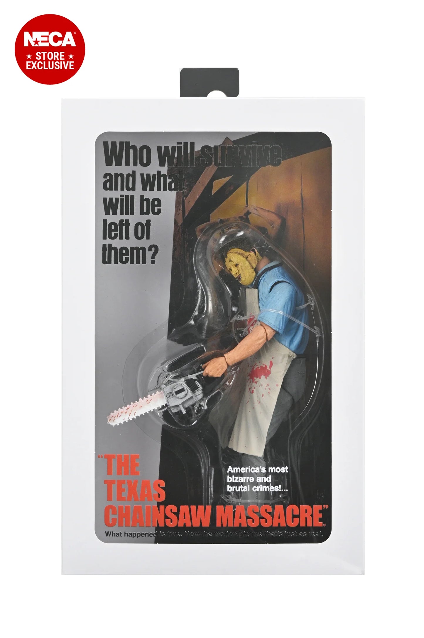 TEXAS CHAINSAW MASSACRE - 50TH ANNIVERSARY ULTIMATE POSTER LEATHERFACE 7" SCALE ACTION FIGURE