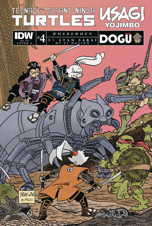 Teenage Mutant Ninja Turtles / Usagi Yojimbo: WhereWhen #4 Cover A Sakai, Fuji