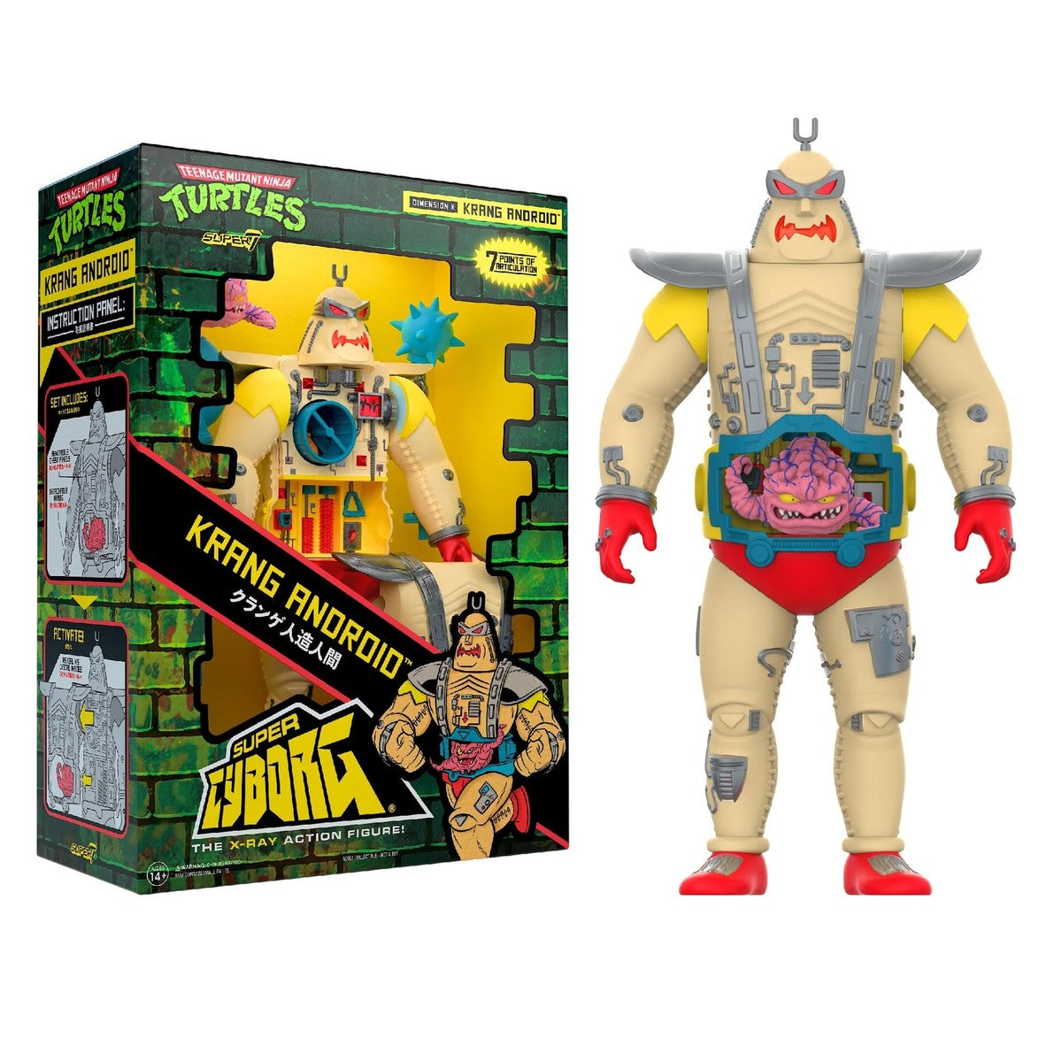 Teenage Mutant Ninja Turtles Super Cyborg Krang Android Full Color Action Figure by super7