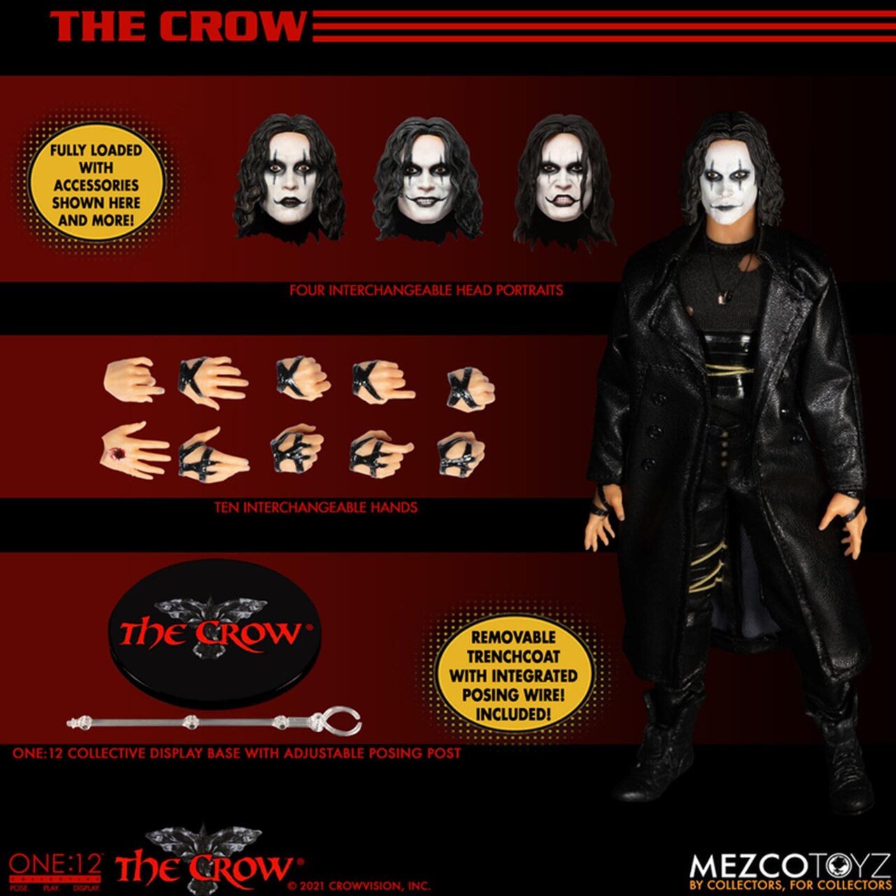 Mezco 1/12 The Crow Action Figure