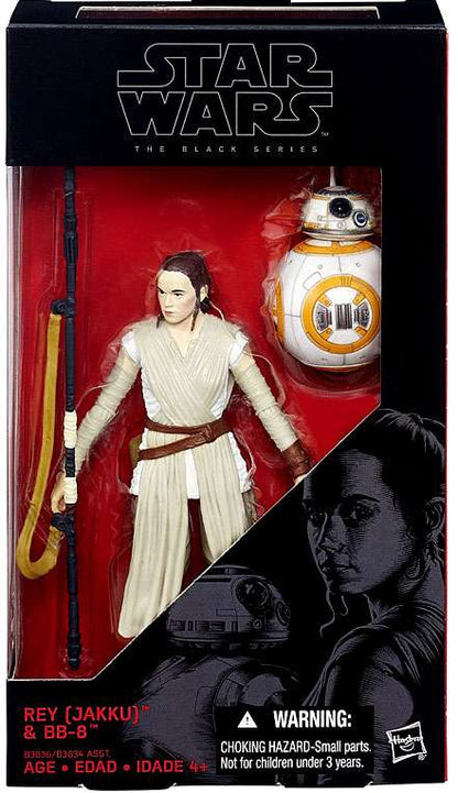 Star Wars The Force Awakens Black Series Rey (Jakku) & BB-8 Action Figure