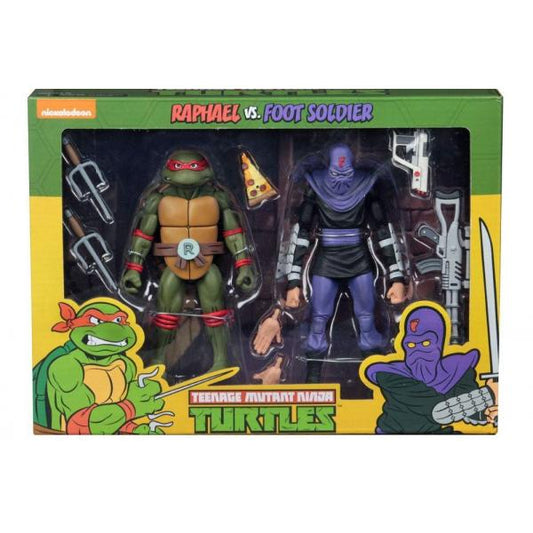 NECA Teenage Mutant Ninja Turtles Raphael & Foot Soldier Exclusive Action Figure 2-Pack