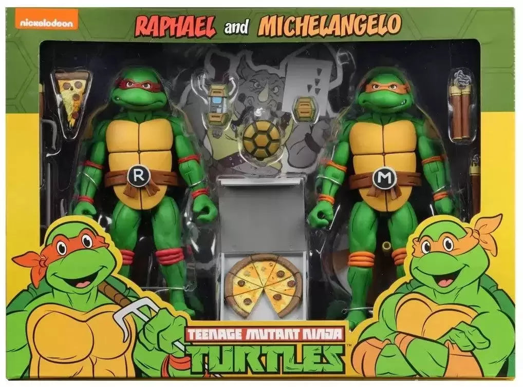 NECA Teenage Mutant Ninja Turtles Raphael and Michelangelo Figure 2 pack