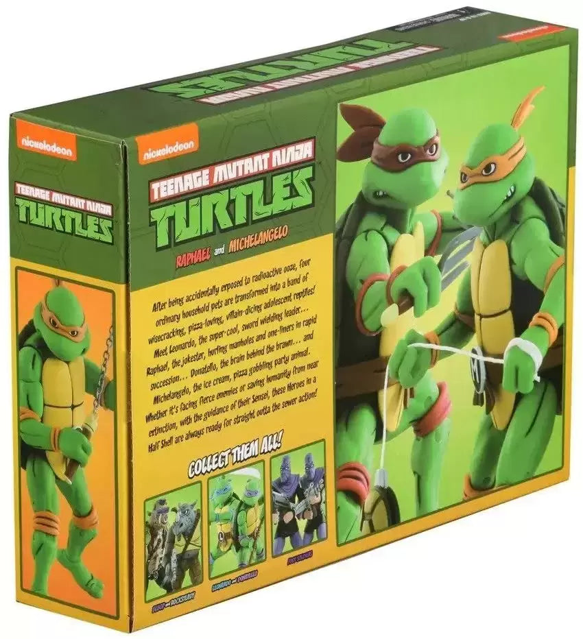 NECA Teenage Mutant Ninja Turtles Raphael and Michelangelo Figure 2 pack