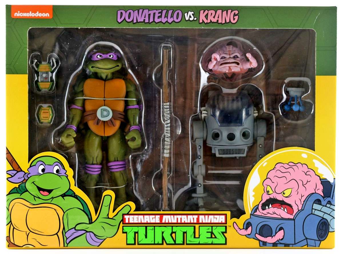NECA Teenage Mutant Ninja Turtles Donatello & Krang Exclusive Action Figure 2-Pack
