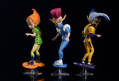 NECA Teenage Mutant Ninja Turtles Cartoon The Neutrinos Exclusive Action Figure 3-Pack [Krang, Traag & Granitor with Baby Tribble & Grybyx]