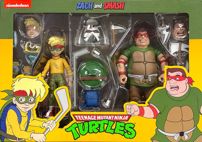 NECA Teenage Mutant Ninja Turtles Cartoon Smash & Zach Exclusive Action Figure 2-Pack