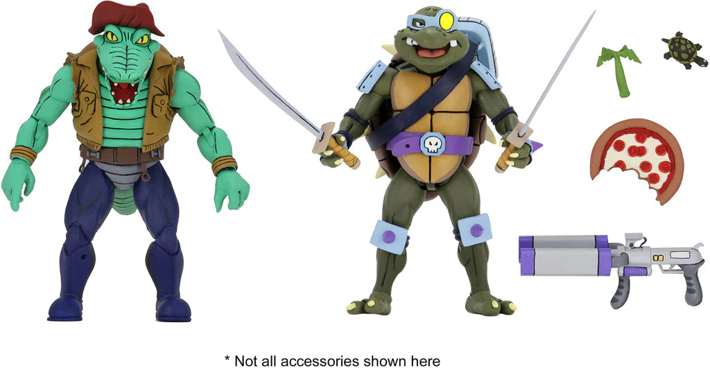 Teenage Mutant Ninja Turtles - 7" Scale Action Figure - Cartoon Series 3 Leatherhead & Slash
