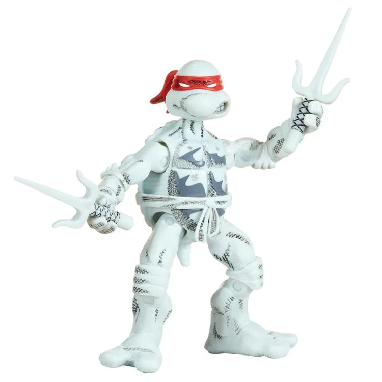 Teenage Mutant Ninja Turtles 4 Inch Action Figure B&W Comic Series - Raphael