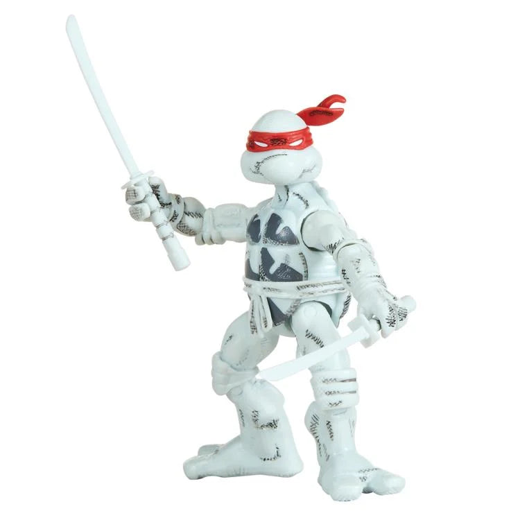 Teenage Mutant Ninja Turtles 4 Inch Action Figure B&W Comic Series - Leonardo