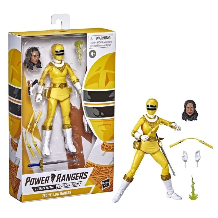 Power Rangers Lightning Collection Zeo Yellow Ranger 6-Inch Premium Collectible Action Figure Toy with Accessories