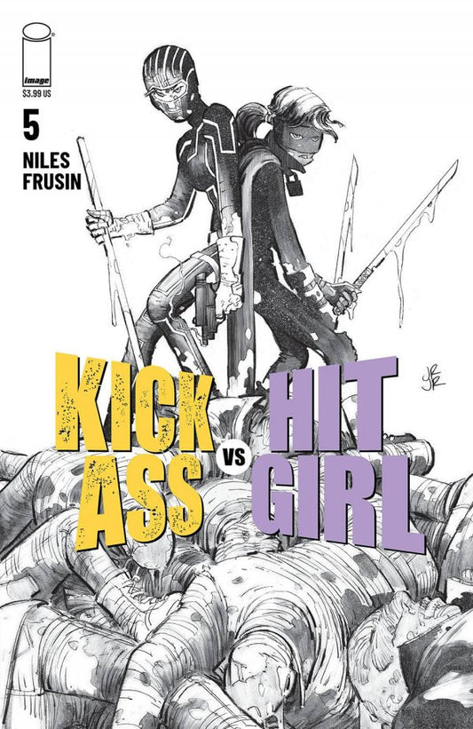 Kick-Ass vs. Hit-Girl #5 Cover B John Romita Jr. Black & White Variant