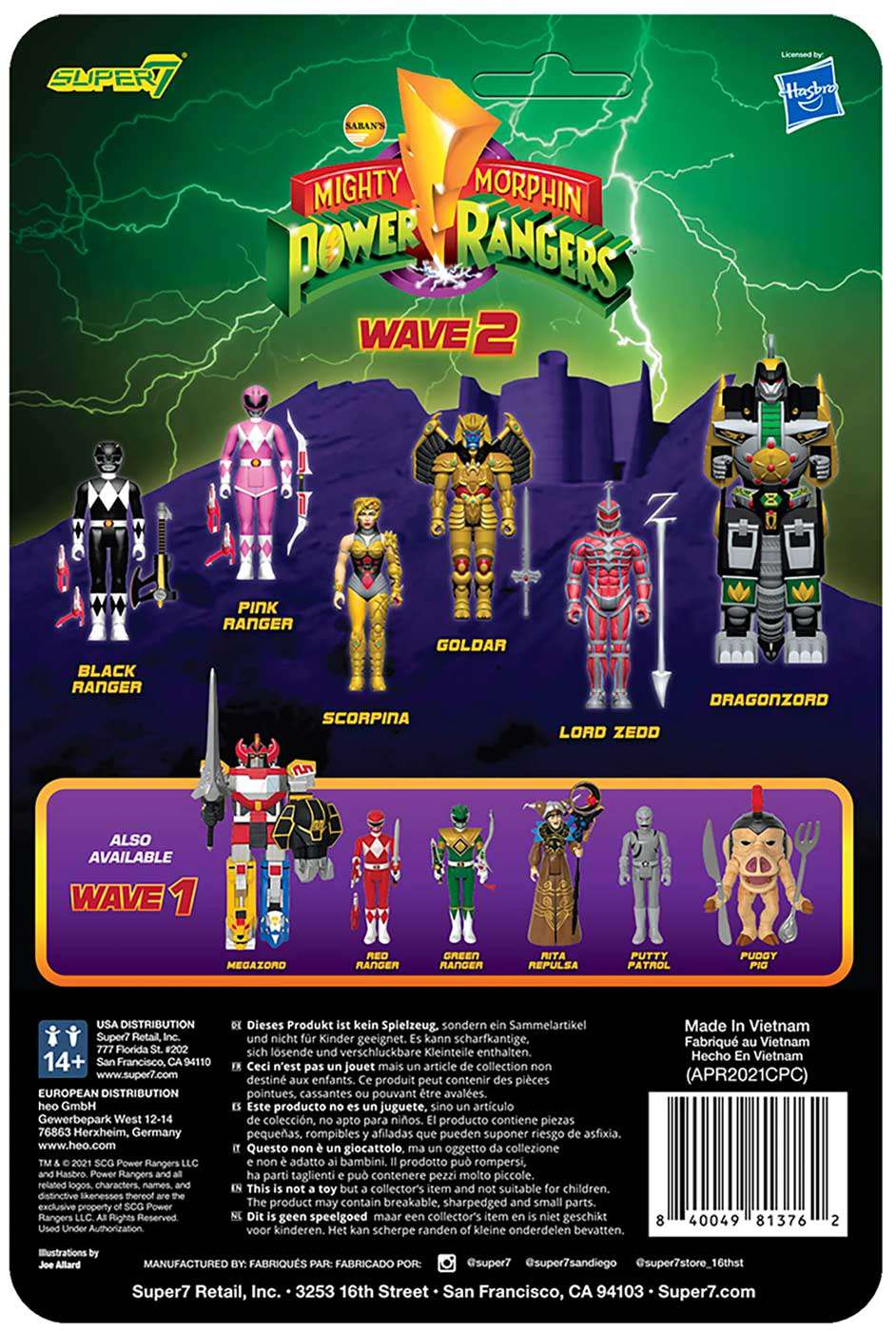 Power Rangers ReAction Wave 2 Lord Zedd Action Figure [Mighty Morphin']
