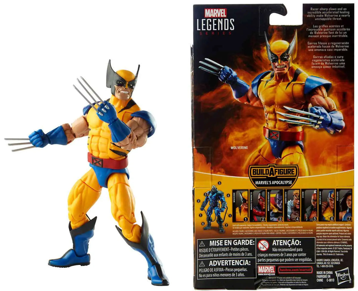 X-Men Marvel Legends Apocalypse Series Wolverine Action Figure [Blue & Yellow Costume]