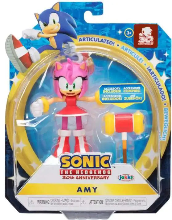 Sonic The Hedgehog 30th Anniversary Basic Wave 6 Amy Action Figure [Modern, Hammer]