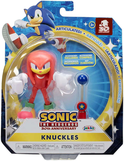 Sonic the Hedgehog 4-Inch Action Figure Modern Knuckles with Blue Checkpoint