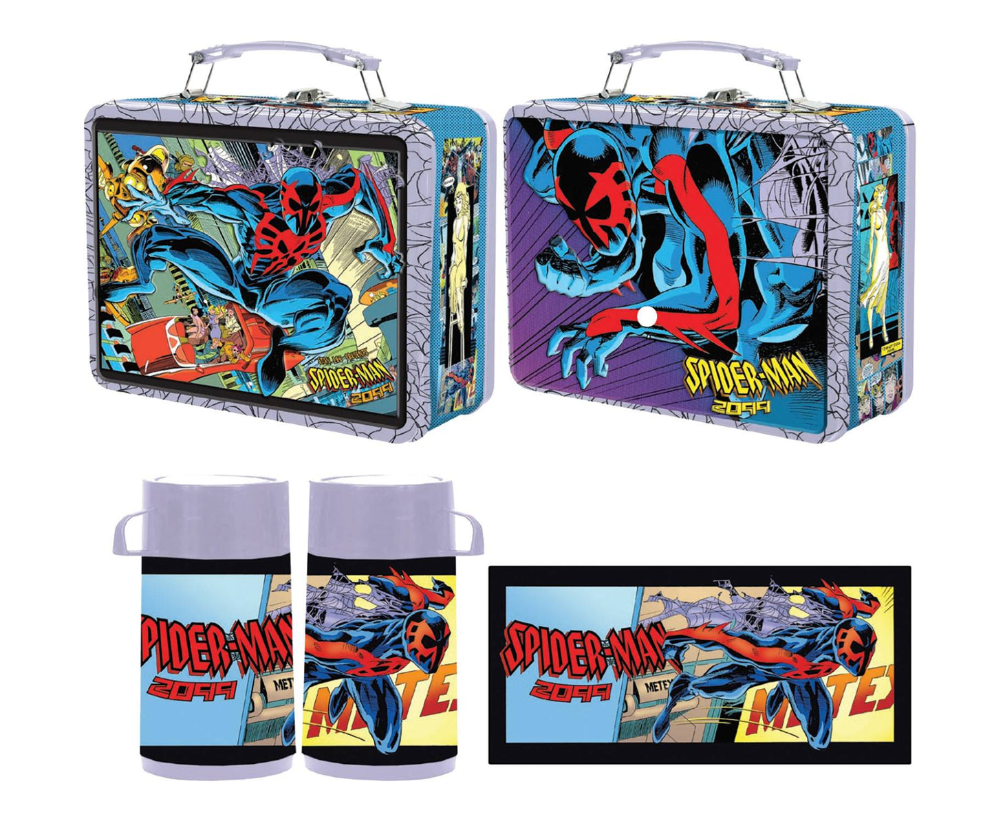 TIN TITANS SPIDER-MAN 2099 PX LUNCH BOX W BEV CONTAINER