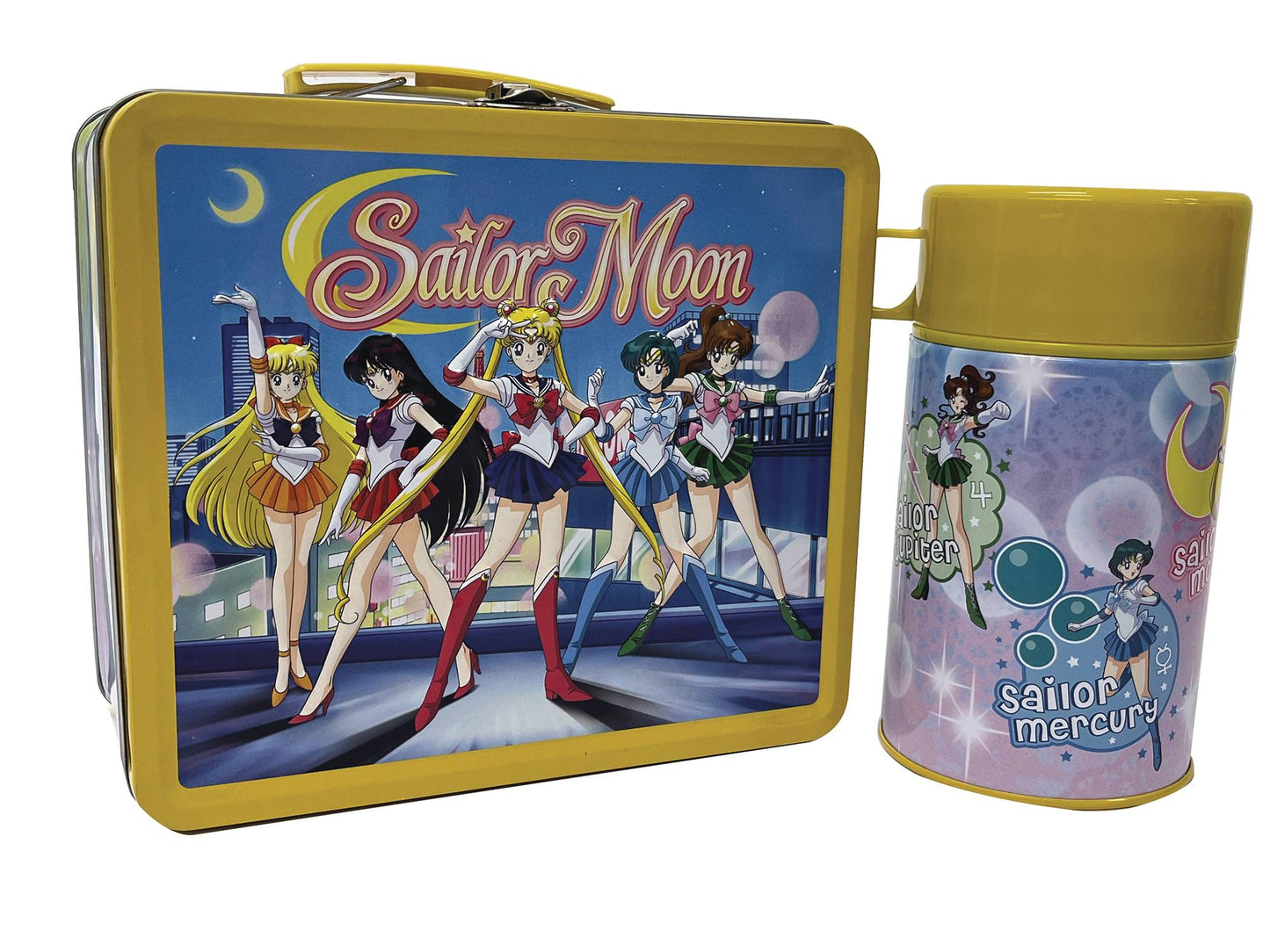 Tin Titans Sailor Moon Scout Lineup Previews Exclusive Lunchbox & Bev Container