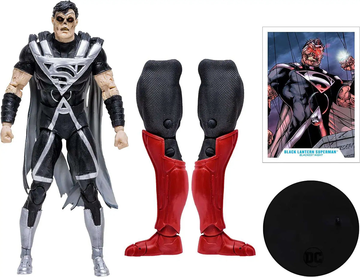 McFarlane Toys DC Multiverse Build Red Lantern Atrocitus Series Superman (Black Lantern) Action Figure