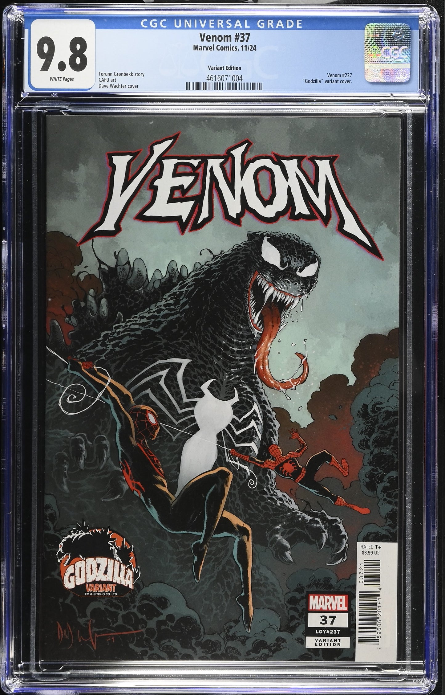 Venom #37 Dave Wachter Godzilla Variant CGC Graded 9.8