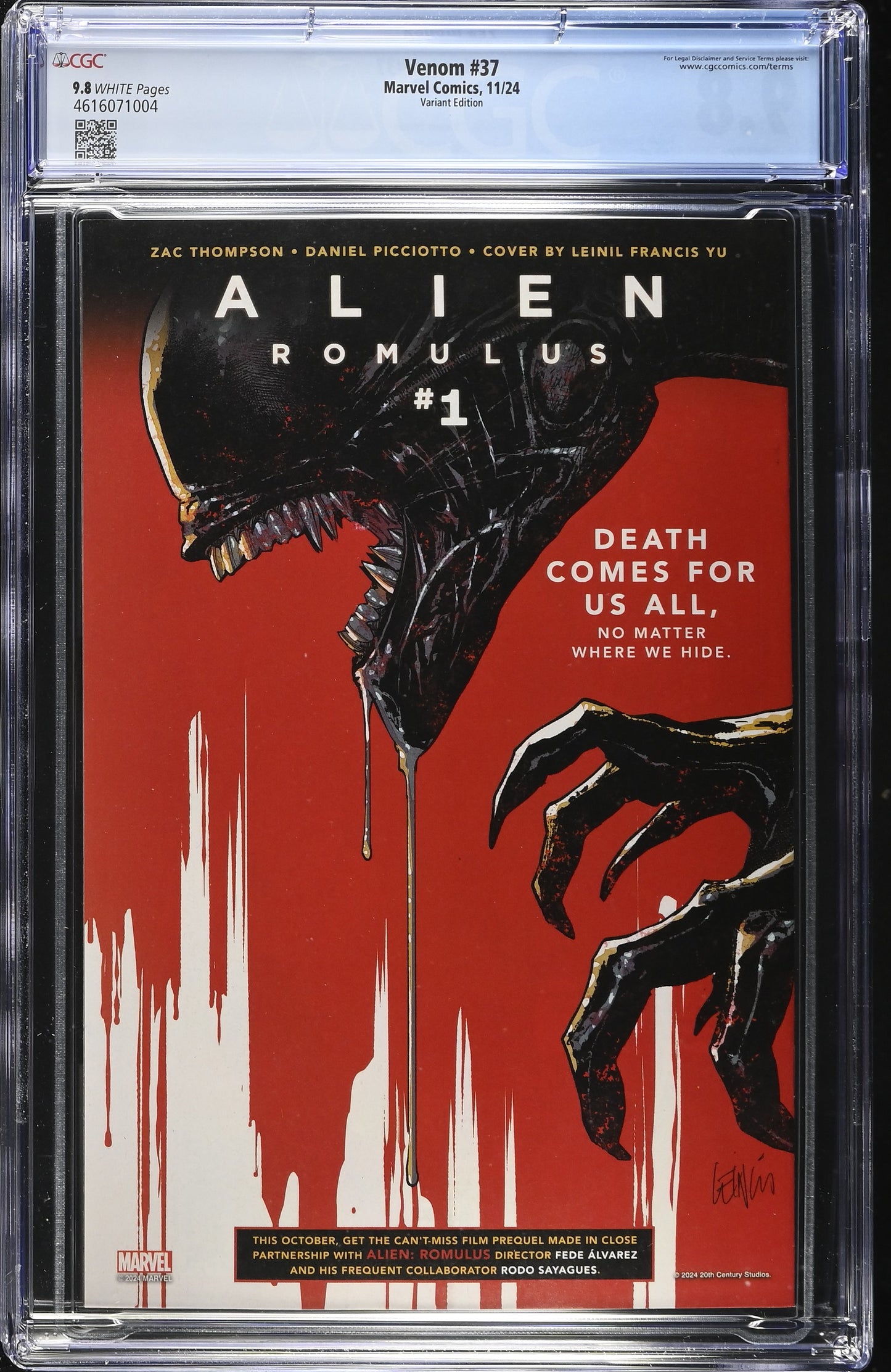 Venom #37 Dave Wachter Godzilla Variant CGC Graded 9.8
