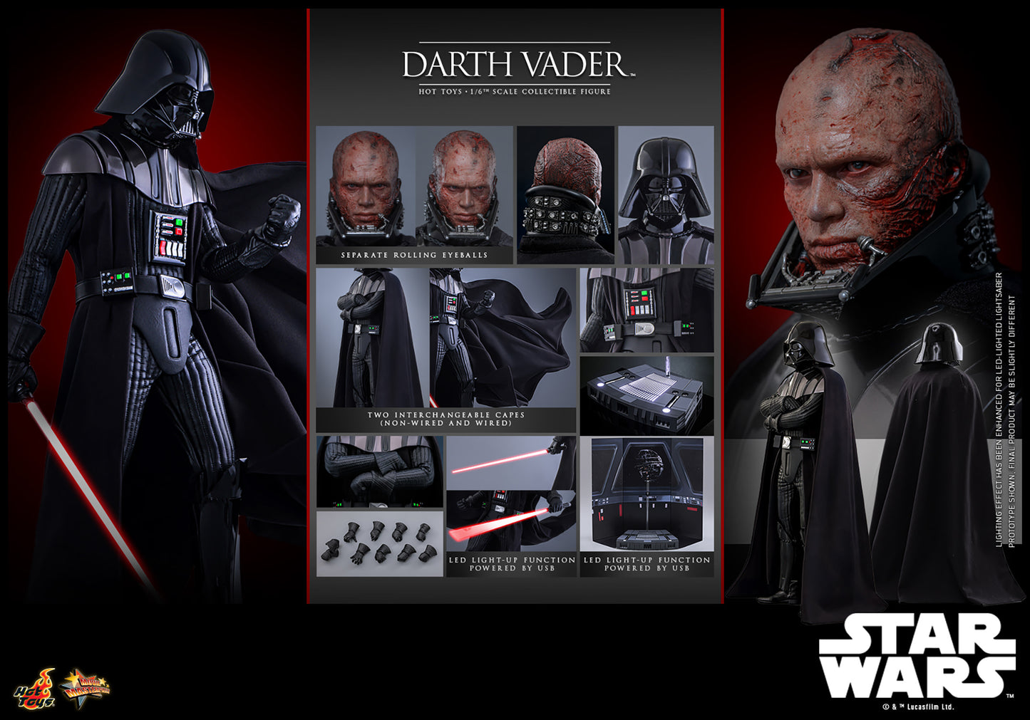 (Pre-Order) Darth Vader Sixth Scale Figure HOT TOYS