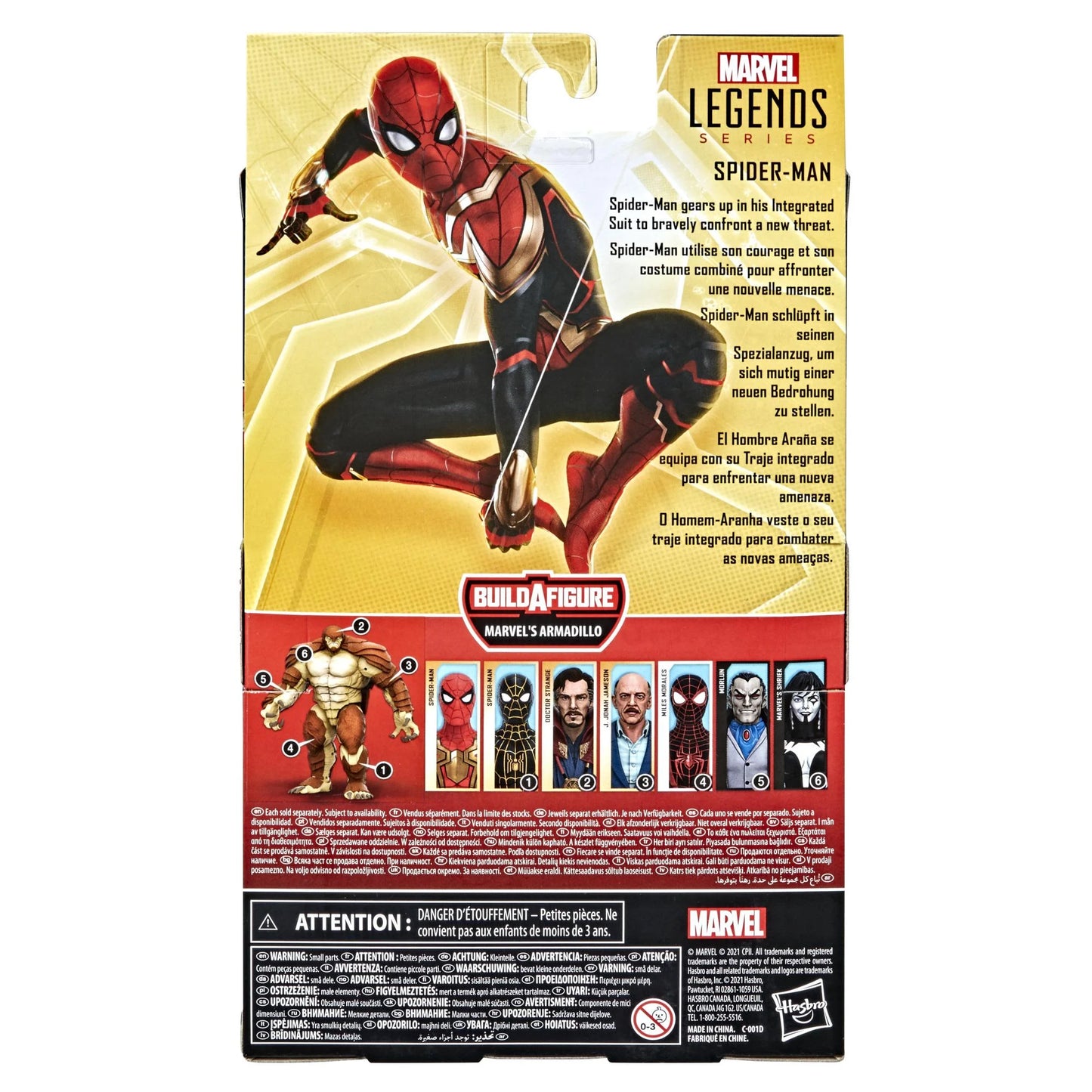 Hasbro Spider-Man No Way Home Legends Spider-Man Integrated suit 6" Action Figure