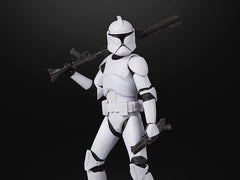 Star Wars Aotc Black Ser 6in Phase I Clone Trooper Action Figure