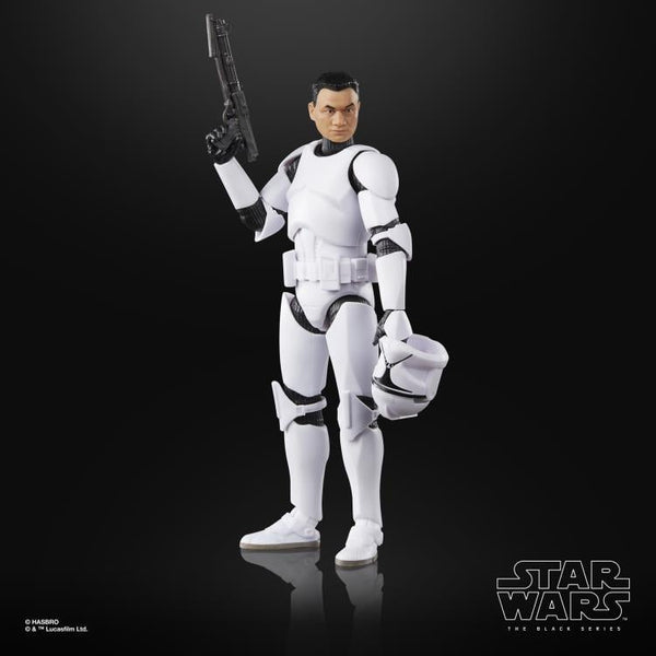 Star Wars Aotc Black Ser 6in Phase I Clone Trooper Action Figure