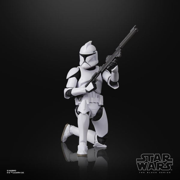 Star Wars Aotc Black Ser 6in Phase I Clone Trooper Action Figure