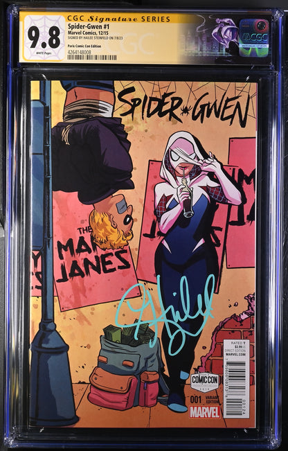 Spider-Gwen #1 Paris Comic-Con Edition Hailee Steinfeld CGC 9.8  Signature Series