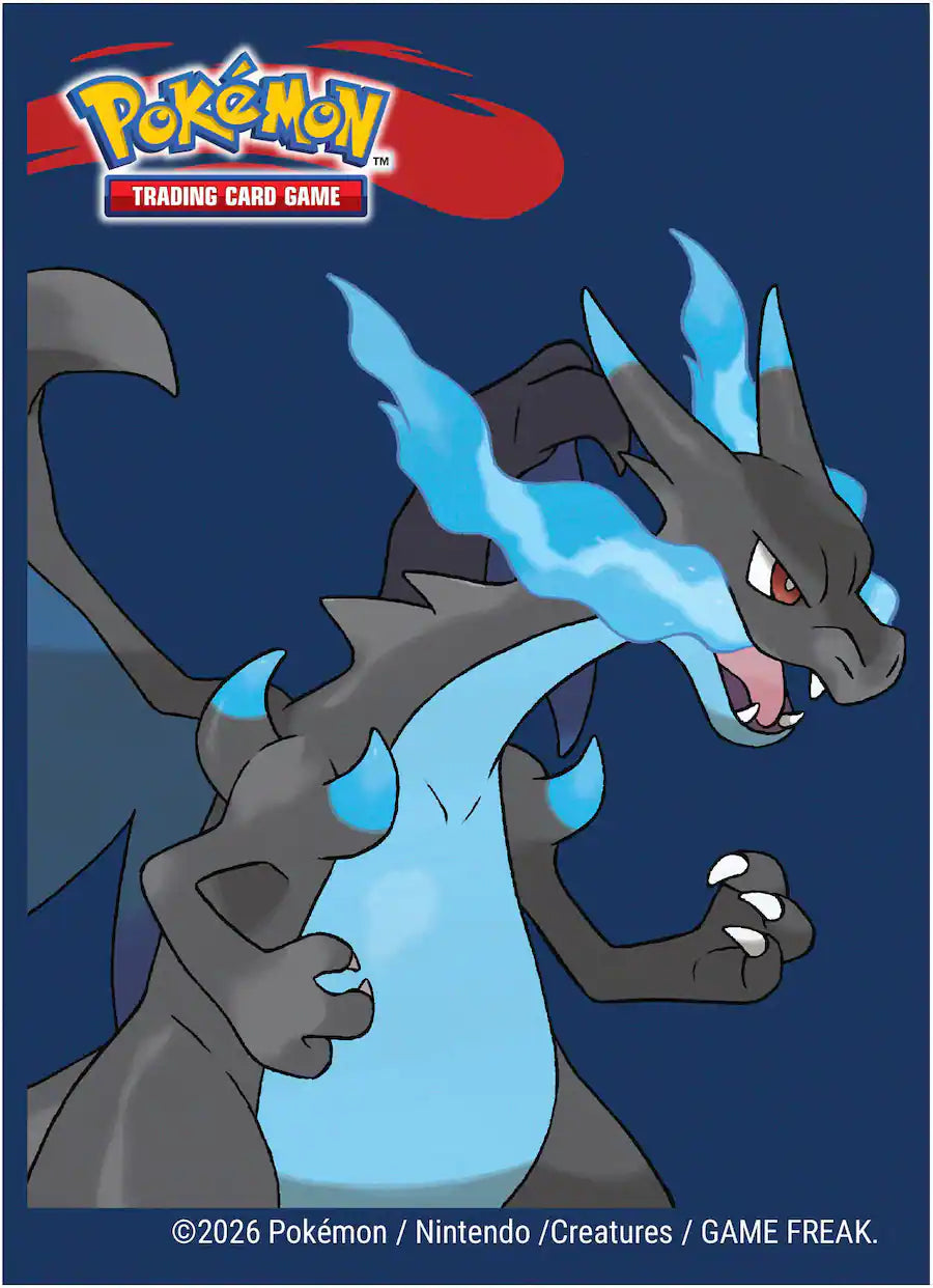 Ultra PRO - Mega Charizard X 65-Count Deck Protector Sleeves for Pokémon Trading Card Game
