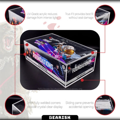 Bearish Sliding Pane Acrylic Case - Fits Shrink-wrapped Booster Boxes