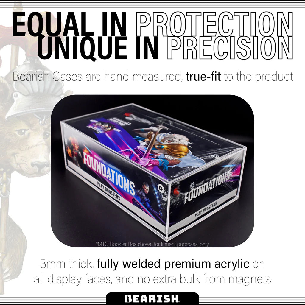 Bearish Sliding Pane Acrylic Case - Fits Shrink-wrapped Booster Boxes