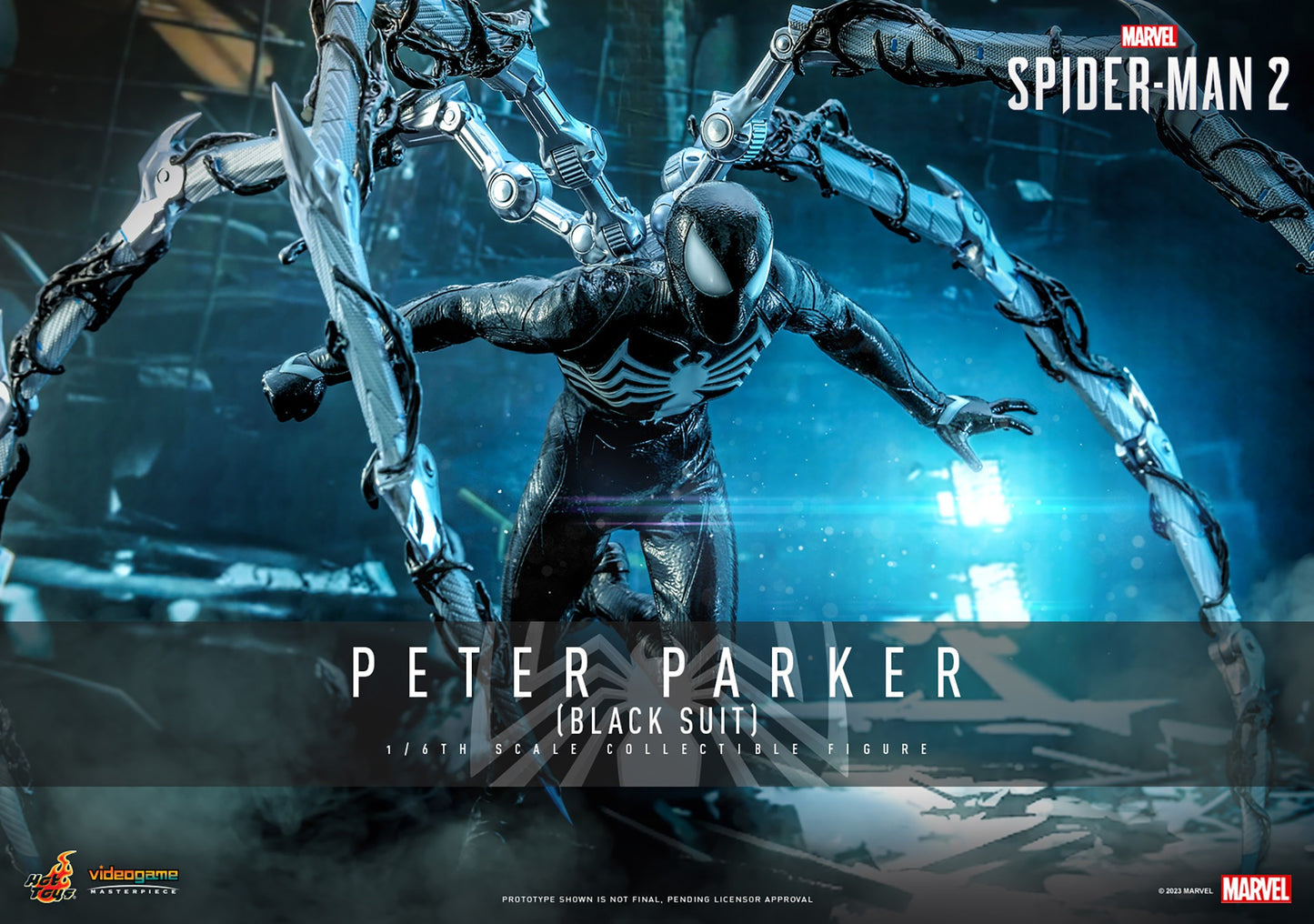 SPIDER-MAN 2 PETER PARKER (BLACK SUIT) 1/6th scale by Hot Toys