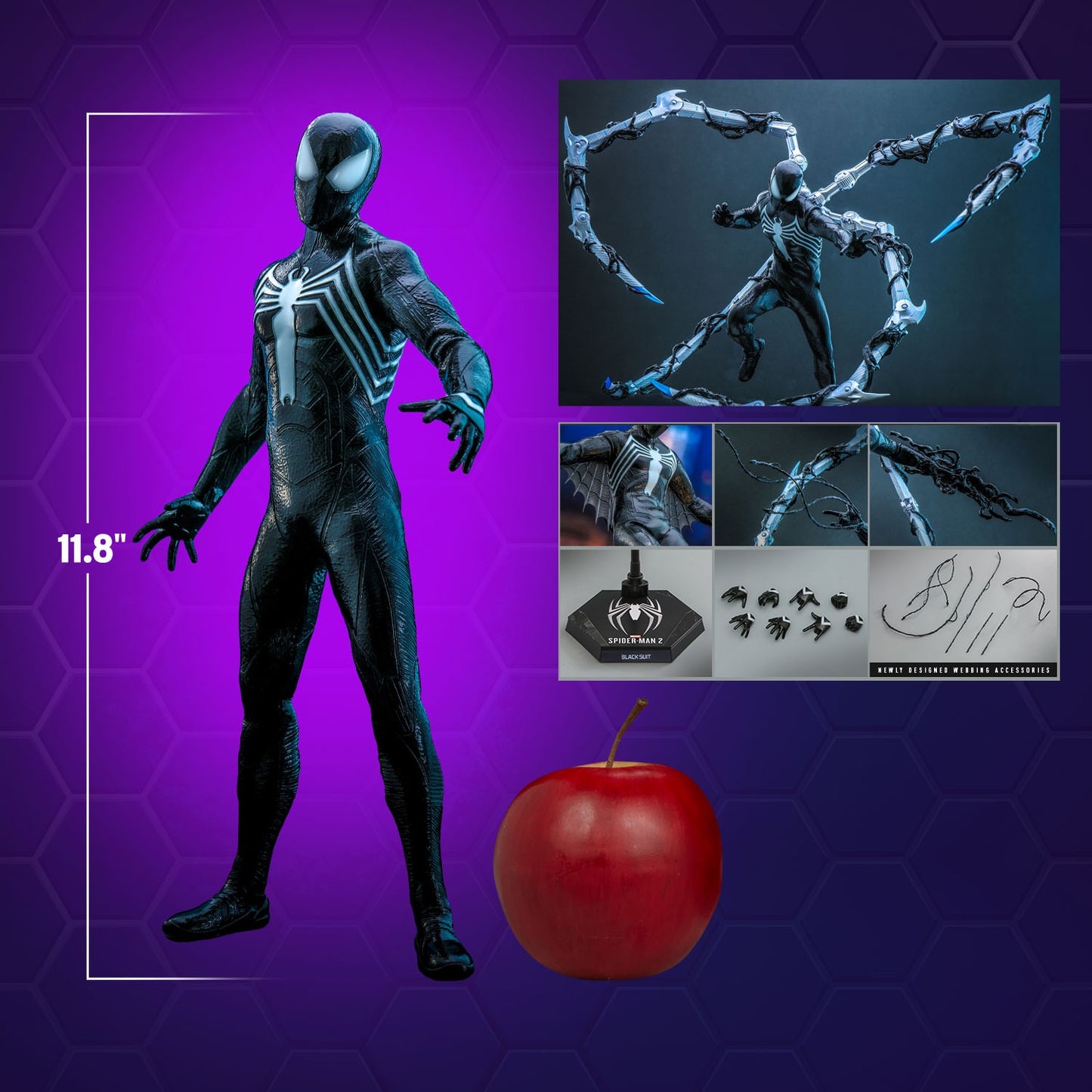 SPIDER-MAN 2 PETER PARKER (BLACK SUIT) 1/6th scale by Hot Toys