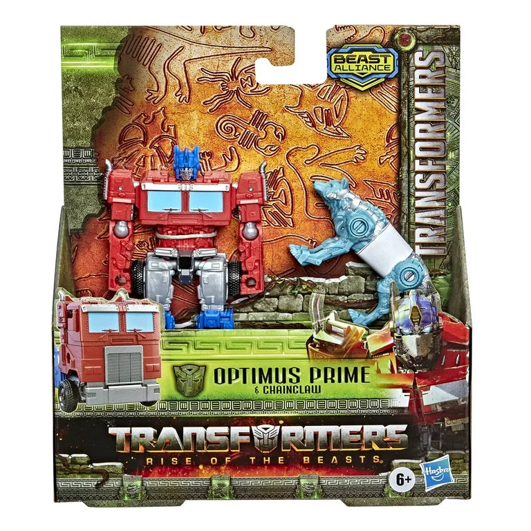 Transformers Rise of the Beasts Beast Alliance Beast Weaponizers 2-Pack Optimus Prime & Chainclaw