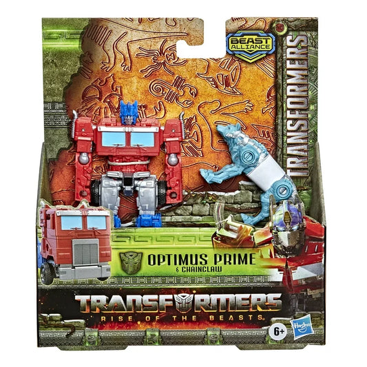 Transformers Rise of the Beasts Beast Alliance Beast Weaponizers 2-Pack Optimus Prime & Chainclaw