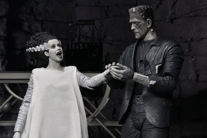 Universal Monsters - 7” Scale Action Figure - Bride of Frankenstein 90th Anniversary The Monster & His Mate 2pk (B&W)