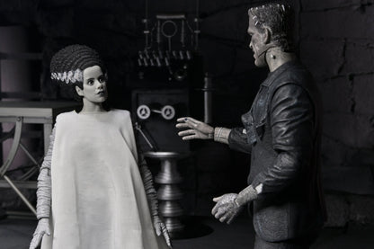 Universal Monsters - 7” Scale Action Figure - Bride of Frankenstein 90th Anniversary The Monster & His Mate 2pk (B&W)