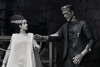 Universal Monsters - 7” Scale Action Figure - Bride of Frankenstein 90th Anniversary The Monster & His Mate 2pk (B&W)