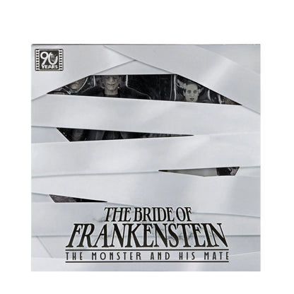 Universal Monsters - 7” Scale Action Figure - Bride of Frankenstein 90th Anniversary The Monster & His Mate 2pk (B&W)