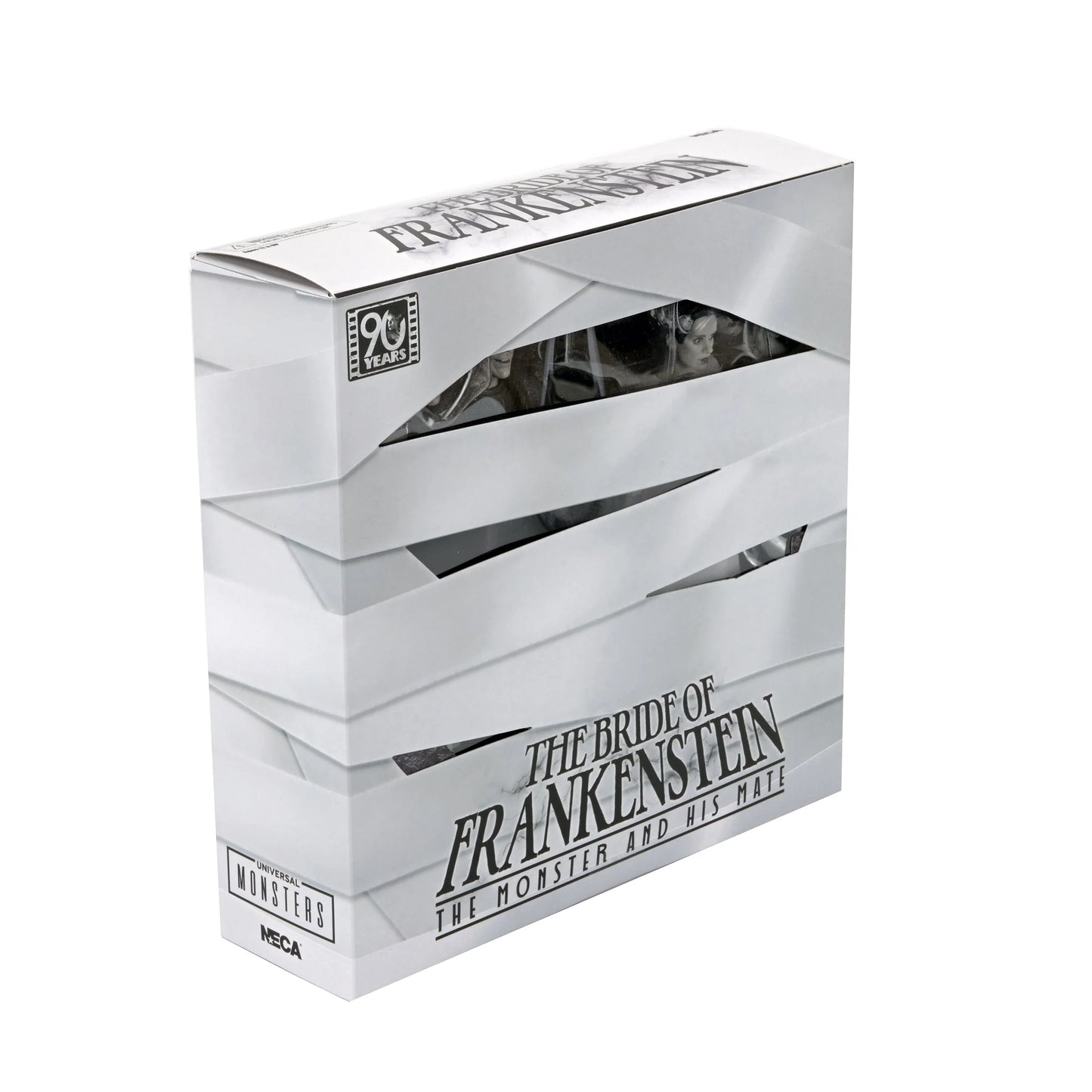 Universal Monsters - 7” Scale Action Figure - Bride of Frankenstein 90th Anniversary The Monster & His Mate 2pk (B&W)