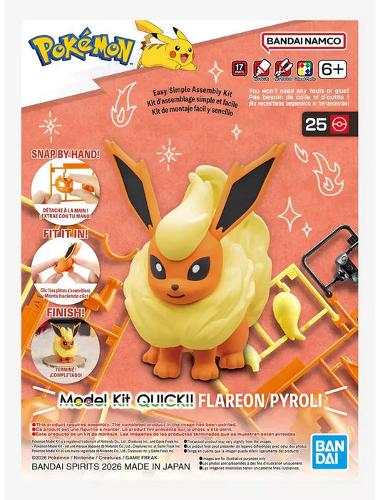 Pokemon Flareon 25 Quick Model Kit