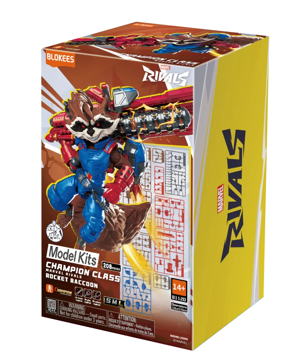 Marvel Rivals Rocket Raccoon Champion Class CC08 Blokees Model Kit